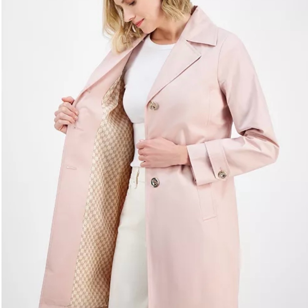 MICHAEL Michael Kors Soft Pink Single-Breasted Trench Coat - Picture 3 of 15